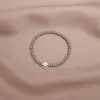 Pulsera de Smiley Arcoíris para mujer, linda, dulce, con cuerda elástica, pulsera de cuentas de colores, moda, simple, para amigas estudiantes