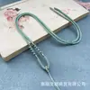 Novo Cordão de Pingente Tecido Moderno Ajustável Joia de Jade Envolvida com Fio de Ouro Colorido Corda Grossa de Fio de Jade para Homens e Mulheres Venda por Atacado