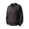 Camisa Polo com Gola Reversível, Suéter de Tricô Trançado para Homens, Estilo Old Money, Suéter de Outono e Inverno de Negócios de Alta Qualidade, Atacado de Fábrica Transfronteiriço