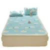 Juego de tres piezas de colchón de terciopelo de leche para uso doméstico, engrosado y cálido para invierno, adecuado para dormitorios estudiantiles, cama individual, protector de colchón y sábana bajera