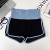 Pantalones Cortos Ultra Cortos de Pierna Ancha Estilo Americano Picante Sexy Versátiles con Bloques de Color de Cintura Alta Adelgazantes Pantalones de Pierna Ancha Pantalones Cortos Calientes Leggings Pantalones Casuales para Mujer
