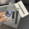 Adequado para Pulseira de Relógio Apple S12 Flor de Íris Cravejada com Diamantes S10 Outono e Inverno S9876Se Pulseira de Pulso Feminina de Couro