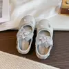 Zapatos de Princesa con Lazo para Niñas 2026 Otoño Nuevos Zapatos Pequeños de Cuero Suave para Niños Zapatos de Encaje con Cristal para Actuación