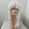 Peluca de caballero americano abogado gorro de juez peluca para fiesta de baile suministros para fiestas peluca de juez de corte europea y americana