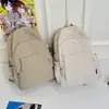 Mochila Casual de Nuevo Estilo para Escuela y Viajes, Ligera, Gran Capacidad, Nylon, Bolsa Escolar de Tacto Relajado, Mochila de Color Sólido de Alto Valor
