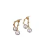 Brincos de Pérola Casuais e Personalizados para Mulheres, Brincos de Design Exclusivo, Ricos e Sofisticados, Brincos Frescos, Doces e Delicados