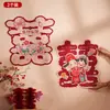 Adesivos de Caracteres de Celebração de Casamento Felicidade Dupla para Decoração de Porta de Entrada, Adesivos de Janela, Adesivos de Felicidade Dupla para Quarto de Casamento, Quarto, Decoração de Desenho Animado para Casamento