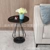 Mesa auxiliar de sofá de estilo nórdico, ligera, de lujo, creativa, para sala de estar, mesa de esquina con placa de roca, sencilla, moderna, nueva, redonda, para dormitorio, mesa de centro