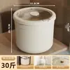 Contenedor de Almacenamiento de Arroz de Gran Capacidad para Uso en la Cocina, Adecuado para Almacenar Granos, Arroz y Harina, a Prueba de Humedad, a Prueba de Insectos, Engrosado y Sellado