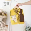 Cardigã Suéter Colete Infantil 2026 Novo Estilo Roupa Externa para Meninos Colete Fino para Bebê Menino Tricô Estiloso Primavera e Outono Jaqueta sem Mangas