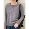 Suéter Delgado de Punto Fino con Cuello Redondo para Mujer de Invierno 2026 Nuevo Estilo Súper Hermoso Holgado Sensación de Alta Gama Tejido Base Hueco
