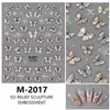 Nuevas Calcomanías para Uñas de Mariposa, Accesorios Decorativos Suaves y Portátiles, Calcomanías 3D en Relieve, Calcomanías para Uñas de Concha, Tridimensional