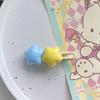 Clip de pico de pato con estrella súper gorda de Milk Huhu, linda horquilla de estrella de cinco puntas, flequillo de color caramelo con forma de corazón para niña, estudiante