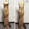 Nuevo Vestido Largo de Primavera/Verano 2026 de Amazon con Tirantes y Espalda Descubierta, Atractivo y Elegante Ajustado con Estampado de Leopardo
