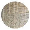 Cortinas de Juncos, Persianas Rolô de Fio Branco, Cortinas de Grama para Decoração, Divisórias de Proteção Solar, Cortinas de Porta de Chão a Teto para Varanda Externa, Cortinas de Juncos Trançadas de Palha