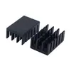 Dissipador de calor de perfil de liga de alumínio Slot quebrado preto 25*16*10mm dissipador de calor eletrônico radiador de chip DIY