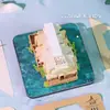 Modelo de Escultura en Papel de Pueblo Antiguo de Jiangnan, Decoración de Escritorio Estilo Chino, Notas Adhesivas Pop-Up 3D, Souvenir Regalo Cultural y Creativo de Atracción Turística