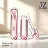 En Stock Mango Redondo Grueso Transparente Rosa Plateado Corazón de Cebolla Tubo de Brillo Labial Tubo Vacío de Plástico Material de Empaque