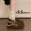 Sapatos Birkenstock Retrô com Sola Grossa e Cobertura Total para Mulheres, Novo Estilo Primavera 2026, Aumentadores de Altura, Sapatos Birkenstock de Calçar para Combinar com Saias