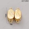 Broche para Collar de Perlas Cobre Chapado Oro Real Lingote Broche Magnético Pulsera Collar Broche Acabado a Mano Broche Conector Retro