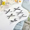 Ins Retro Cuadros Blanco y Negro Lazo Pequeño Accesorios para el Cabello de Niña Ropa Infantil Empaque de Regalo Pajarita Decorativa Hecha a Mano