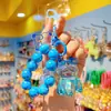 Gafas de resina galvanizada color transparente método Llavero de perro lindo creativo exquisito Llavero de coche Lanyard para teléfono móvil