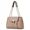 Bolso de Hombro con Cadena para Mujer, Bolso Cruzado de Moda a Cuadros Bordado, Bolso de Cuero Suave para Debajo del Brazo, Bolso Grande de Capacidad para Mujer al por Mayor, Ligero