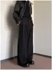 Sensação de alta qualidade, caimento perfeito, preto, slim-fit, calças sociais masculinas, tendência nacional, versátil, caimento fluido, design de prega prensada, calças casuais para terno