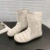 Botas de Mujer Estilo Melard 2026 Verano Huecas Transpirables Suaves Planas Cortas Moda Versátiles Casuales Botas de Malla Sandalias