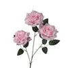 Flor Artificial Rosa para Casamento 3 Cabeças Rosa Diamante Flor para Guia de Caminho de Casamento Decoração de Parede de Flores Arranjo de Flores de Seda Flor de Plástico Lote