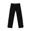 Pantalones Vibe Estilo Americano High Street Trendy Ins Negro Jeans Ajustados para Hombre Verano Casual Hebilla Pantalones Spiggy