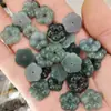 Jadegrade azul água cinco pétalas flor jadegrade contas soltas verde-óleo flor pulseira colar acessórios suporte de flor contas