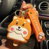 Mini Porta-Moedas de Silicone Criativo para Cachorro Chaveiro Pingente Bolsa de Armazenamento de Moedas para Estudante Decoração de Chaveiro Fofo e Divertido