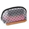 Bolsa Cosmética de Malha Super Quente com Flocagem Branca Ins Armazenamento de Concha Recortada Lavável Portátil Estilo Hong Kong Bolsa Feminina Portátil