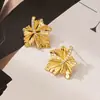 Aretes Personalizados para Mujer, Aretes de Nicho, Aretes de Celebridades de Internet, Modernos Aretes de Hoja con Borla de Zirconia de Hebilla Frontal y Trasera