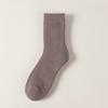 Meias de veludo masculinas de outono e inverno, meias de cano médio super grossas e de cor sólida, meias casuais grossas com forro de lã quente, fabricantes de meias de toalha