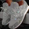 Moda Primavera y Verano 2021 Comercio Exterior Talla Grande Punta Redonda Caña Baja Lentejuelas Zapatos de una Sola Capa para Mujer Estilo Europeo y Americano Deportivo Informal