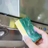 Esponja de dupla face espessa para lavar louça e esfregar panelas na cozinha, poderosa na remoção de gordura e absorção de água, bloco de esponja de limpeza