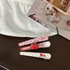 Pinza metálica para el pelo largo con forma de pajarita en tono azul, caricaturesca, fresca, dulce, versátil, adecuada para niñas, pinza de pico de pato para flequillo, accesorio para el pelo