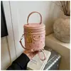 Bolso de Cubo Versión Premium Transfronteriza para Mujer Primavera y Verano 2025 Nueva Moda Bolso Cilíndrico Portátil Bolso Bandolera Retro Estampado