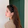Diadema de perlas igual que Ouyang Nana para mujer, ala ancha, top alto tipo calavera para mostrar la cara, pequeño, terciopelo negro, de alta calidad, elegante, para presionar el pelo