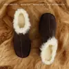 Mules Femininas com Pelo de Coelho, Chinelos Meio Cobertos, Novos Chinelos de Pelo Quentes de Inverno, Salto Grosso, Salto Médio, Chinelos para Exterior