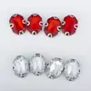 10*14mm Octagonal Rectangular Acrílico Blanco K Garra Diamante Cosido a Mano Diamante Accesorios para Vestido de Novia Material DIY