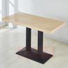 Mesa y silla de comida rápida sencillas al por mayor, silla de esquina de hierro, tienda de té con leche, restaurante, cantina, mesa y silla combinadas