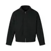 Chaqueta Holgada Americana de Moda Vibe para Hombre Color Sólido Holgada Versátil Casual Solapa Ropa de Trabajo Cremallera Sudadera