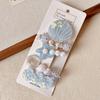 Horquilla Serie Océano Concha Estrella de Mar para Niñas Horquilla Decorativa Versátil Elegante Horquilla para Flequillo Clip Lateral Adorno para la Cabeza