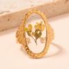 Joyería de Moda Nueva Europea y Americana Dulce Lindo Anillo de Flor Eterna para Mujer Color Libre Flor Seca Gota de Pegamento Anillo Abierto