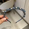 Faixa de Cabeça Super Brilhante com Cabeça de Cristal e Diamante para Mulheres, Doce, Sofisticada, Luxo Acessível, Design de Nicho, Indústria Pesada, Acessórios de Cabelo Versáteis e Elegantes