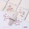 Joyas para Uñas Rectangulares Biseladas de Fondo Plano con Circonita Super Brillantes Francesas Mini Tira Larga Color Champaña Diamante Blanco para Uñas