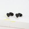 Aretes Retro Geométricos Simples de Acero Inoxidable con Forma de Corazón de Amor, Lindos, Dulces, Diarios, Simples, Estilo ins, Hip Hop